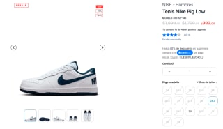 Tenis Nike Big Low por $999 | Oferta InnovaSport