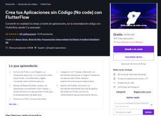 Curso Crea Aplicaciones Sin Código con FlutterFlow Gratis | Udemy