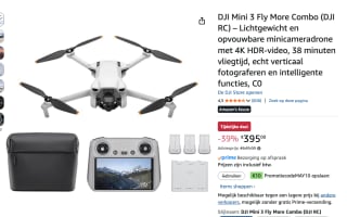 DJI Mini 3 Fly More Combo (DJI RC) voor €274 dmv code bij Amazon