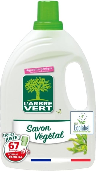 Savon Végétal Hypoallergénique L'Arbre Vert Lessive Ecolabel à 9,16€