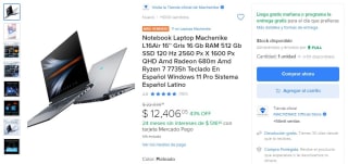 Machenike L16Air 512GB Radeon 680M por $12,406 | Oferta Mercado Libre