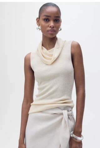 Top punto cuello drapeado por 7.99€