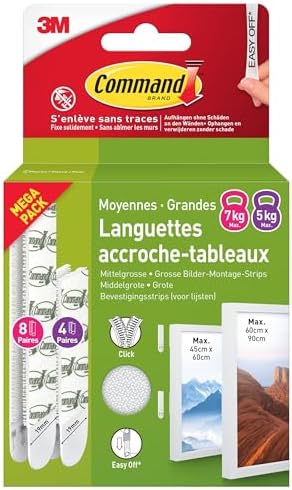Accroches Tableaux Languettes - Command au prix de 7,55€