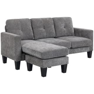 HOMCOM Sofá Chaise Longue Reversible Gris por 237,59€