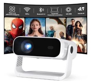 Videoprojecteur Intelligent avec Apps Intégrées, 1080P Natif, Supporte 4K à 259,99€