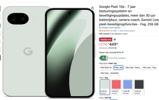 Google Pixel 10a (256 GB) voor €449 bij Amazon