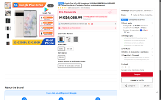 Google Pixel 6 Pro 128GB por $2,979 | AliExpress (DiDi)