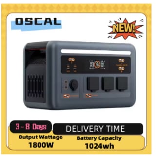 OSCAL PowerMax1800SE Draagbare Powerstation 1800W voor €335,99 bij Aliexpress