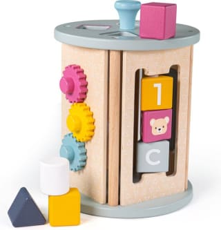 Bigjigs Rollende Activiteitenbox en Vormenstoof van Hout