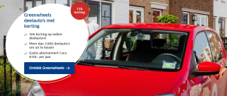 15% ledenvoordeel bij gebruik van een deelauto van Greenwheels voor ANWB leden
