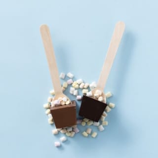 Chocolade lepels melk/puur voor €0,99 in de notenshop