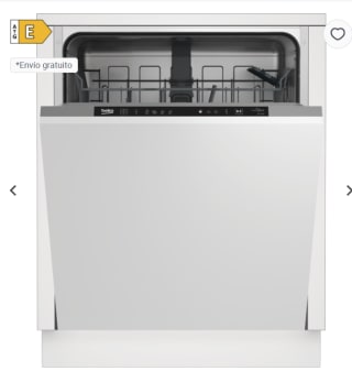 Beko BDIN14320 - Lavavajillas Integrable de 60 Cm Serie B100 13 Cubiertos Clase E