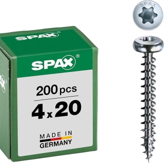 SPAX Vis universelle 4,0 x 20 mm (200 pièces) pour 5,49€ chez Amazon