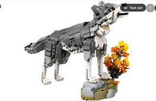 Lego Creator 3en1 Les animaux de la forêt 31393 - Le loup gris à 49,99€