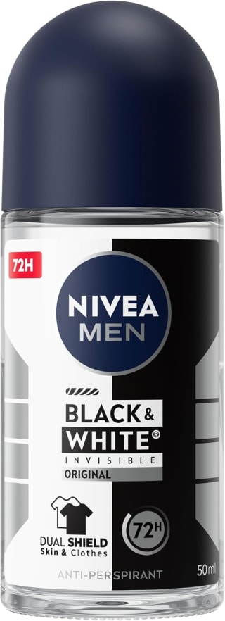 NIVEA MEN Black and White Original Roll-On Antiperspirant 50 ml (3 pack) for £4.50
