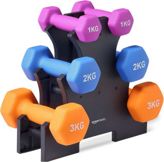 Amazon Basics par de mancuernas de neopreno (1, 2 y 3 kg) por 29,92€ en Amazon