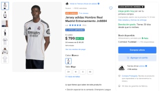 Jersey Real Madrid adidas M por $799 | Oferta Mercado Libre