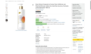 Sérum Corporal Dove Niacinamida por $68 | Amazon