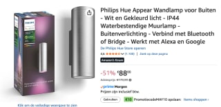 Philips Hue Appear muurlamp - White and Color voor €88 bij Amazon