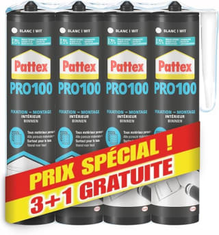 Pattex PRO 100 Colle Acrylique (3 cartouches +1 gratuite) pour 13,29€ chez Amazon