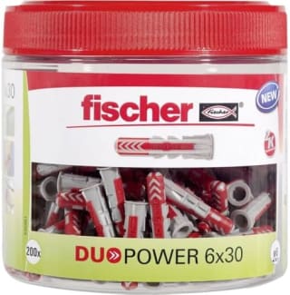 fischer DuoPower 6 x 30 (200 stuks) voor €11,17 bij Amazon
