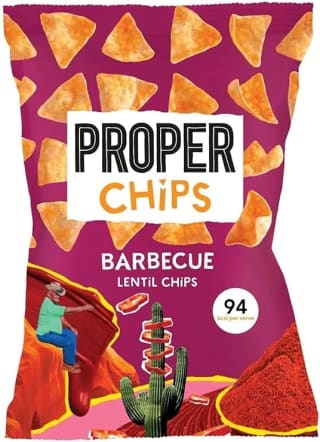 PROPER Barbecue Lentil Chips 85g £0.78