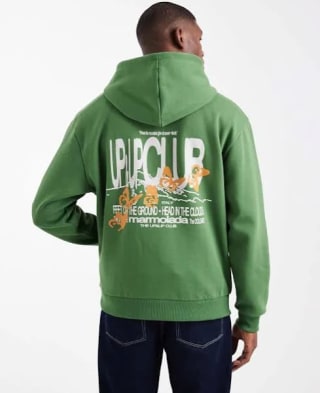 Sudadera verde ASOS DESIGN corte extragrande por 8.07€