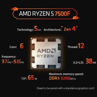 Procesador AMD Ryzen 5 7500F por 76,64€ en AliExpress