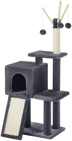 Feandrea Árbol de Gatos 2 en 1 con 3 postes con pelotas de felpa por 22.99€