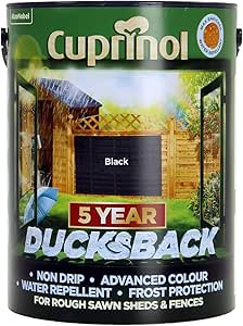 Cuprinol Ducksback 5L Black Fence Paint for £11 on Amazon
