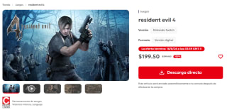 Resident Evil 4 por $200 | Oferta Nintendo eShop