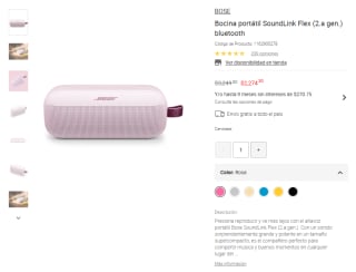 Bocina Bose SoundLink Flex 2.a gen. por $2,274 | Oferta Liverpool