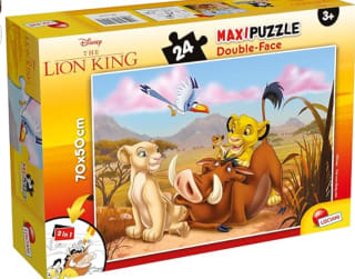 Puzzle Maxi Floor de 24 piezas 2 en 1, Doble Cara con reverso para colorear - Disney
