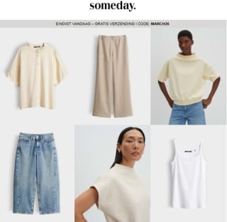 Gratis verzending bij besteding vanaf €50 bij Someday.