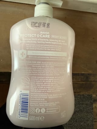Astonish Protect and Care Kind to Skin Moisturising Anti-Bacterial Hand Wash Soap Peo