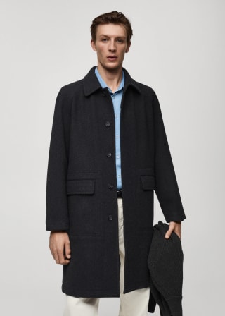 Abrigo lana bolsillos por 27,99€ en Mango Outlet
