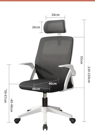 Silla de Oficina con Soporte Lumbar Giratoria por 34,65€ en AliExpress
