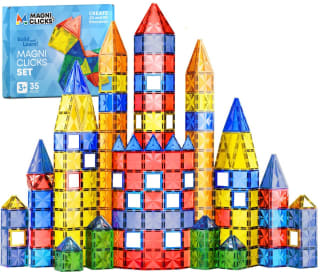 MagniClicks Magnetic Tiles 35 stuks voor €9,95 bij Bol