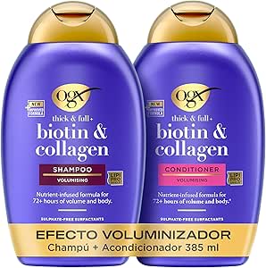 Champú y acondicionador OGX Set Biotin & Collagen Thick & Full+ 385ml por 7.92€