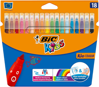 BIC Kids Kid kleurstiften (18 stuks) voor €2,88 bij Amazon