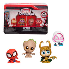 Doorables Marvel Action Peek - Pack 4 figuras Serie 1 con vitrina a 3.99€