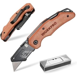 WORKPRO Cúter Plegable 2 en 1 con Mango de Madera y Aluminio por 13,59€ en Amazon