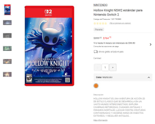 Hollow Knight Edición Definitiva por $764 | Oferta Liverpool