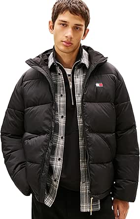 Tommy Jeans Men's Tjm Vail Hooded Puffer Ext Dm0dm22296 Puffer Jacket - Size S