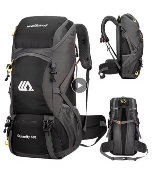 Mochila de Viaje 50L Impermeable por 11,99€