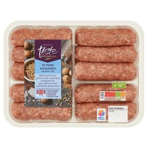 Sainsbury's Pork Sausages, Taste the Difference x10 667g for £2.37 at Sainsbury's