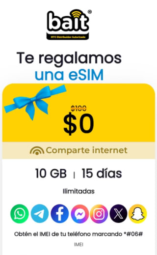 eSIM Bait Gratis | Con Portabilidad