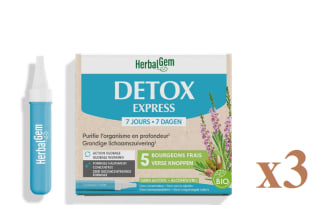 3 x Herbalgem Detox Express 7 Días Complemento Alimenticio Detox Bio 70ml por 29.97€