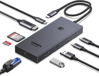 UGREEN Revodok Pro 9 in 1 USB C Hub, 10Gbps Gigabit Ethernet voor €28,49 bij Amazon