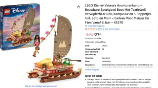 LEGO Disney Princess - Vaiana's avonturenkano voor €27,49 bij Amazon